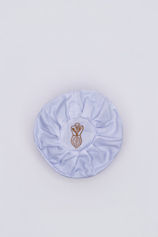 Kufi met design - Wit