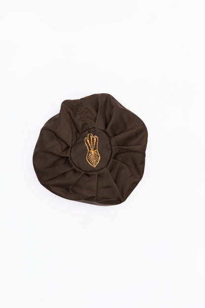 Kufi met design - Bruin