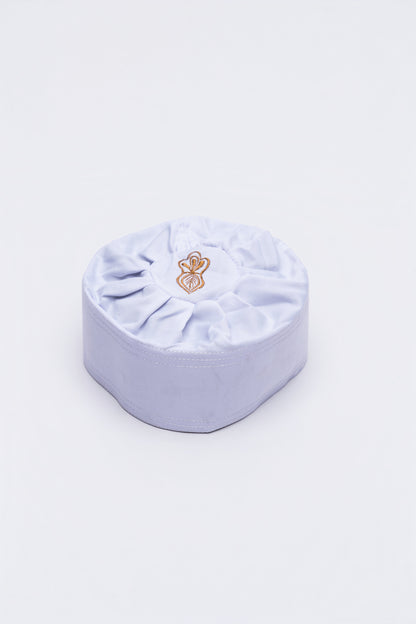 Kufi met design - Wit